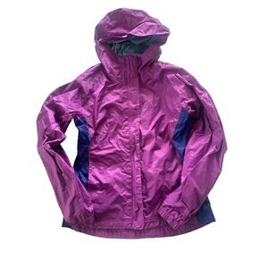 Columbia Girls 10/12 Purple Lightweight Hooded Spring Jacket